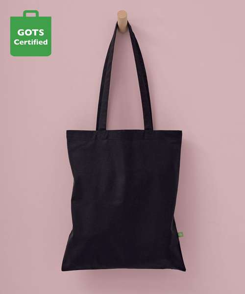 Organic cotton shopper long handle